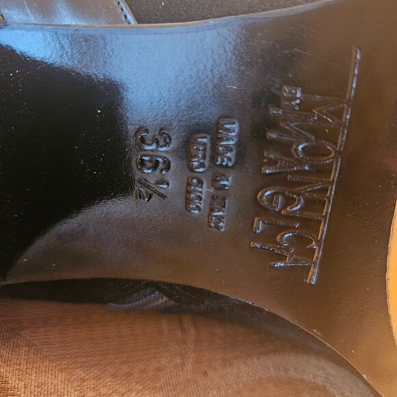 Monica Magli Leather Black Riding Boots - Picture 5 of 16